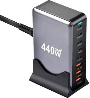 Зарядные устройства XoKo 2xUSB-С PD100W + 3xUSB-С PD65W + 3xUSB QC18W 440W QC-400