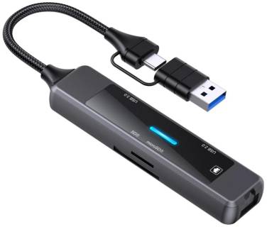 Разветвитель XoKo USB-C 5-in-1 USB 3.0 + USB 2.0 + SD/TF + RJ45 100M XK-AC-350