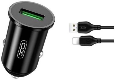 Зарядные устройства XO USB QC3.0 18W + cable USB to Lightning black TZ12-L-BK