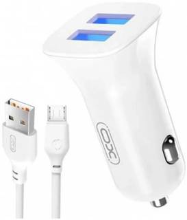 Зарядные устройства XO 2xUSB 2.4A + cable USB to Micro 5P white TZ10-M-WH