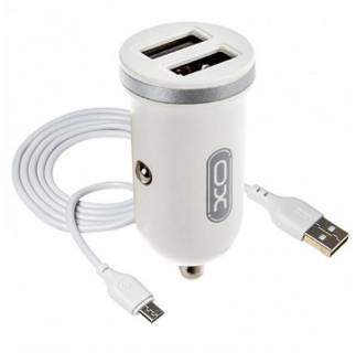 Зарядные устройства XO 2xUSB 2.1A + cable USB to Micro 5P white TZ08-M-WH