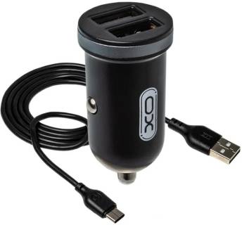 Зарядные устройства XO 2xUSB 2.1A + cable USB to Micro 5P black TZ08-M-BK