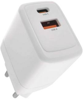 Зарядные устройства EMOS V02G20 1xUSB-A + 1xUSB-C PD20W GaN