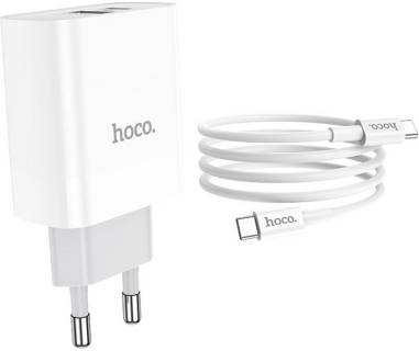 Зарядка HOCO C80A Rapido 1xUSB-C PD20W + 1xUSB QC3.0 + cable US 6931474740533