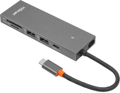 Разветвитель HiSmart USB-C to 2xUSB 3.0 + 2xUSB-C + SD + TF +  HDMI 4K6 CA913459
