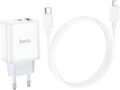 Зарядные устройства HOCO C105A Stage 1xUSB-C PD20W + 1xUSB QC3.0 + cable US 6931474782939