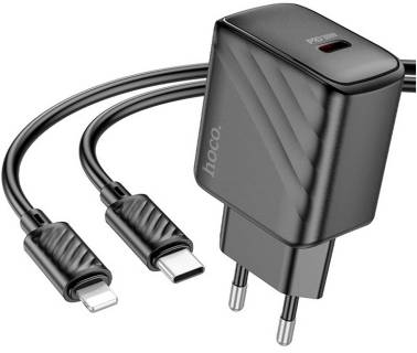 Зарядные устройства HOCO CS22A Value USB-C PD30W + cable USB-C to Lightning 6942007609920
