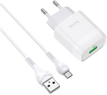 Зарядные устройства HOCO C72Q Glorious USB QC3.0 + cable USB to Micro 5P 18 6931474732538