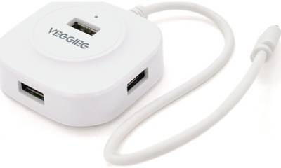 Разветвитель Veggieg USB-C 4xUSB 2.0 0.2m white YT-TC-V-C242