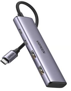 Разветвитель Ugreen USB-C to 2xUSB 3.0 + 2xUSB-C CM473 gray 15395