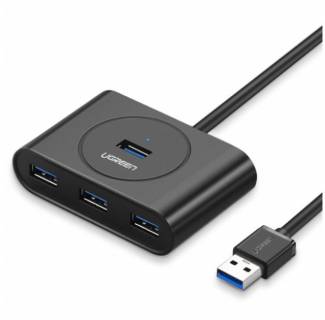 Разветвитель Ugreen 4-port 1m USB 3.0 Active CR113 black 20291