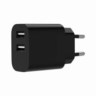 Зарядка Gembird 2xUSB 12W black TA-UC-2A12-01-BK