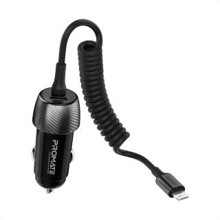 Зарядка Promate 33W USB-C port + Lightning cable powerdrive-33pdi.black