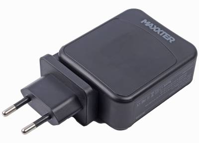 Зарядные устройства Maxxter 1USB-A + 2USB-C (PD 65W+PD 18W + QC 3.0) WC-PD65W-01
