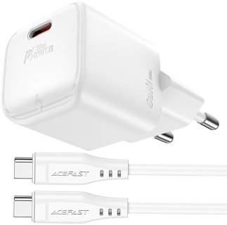 Зарядные устройства ACEFAST USB-C 30W Gan A77 mini + USB-C cable Fast Charger 6974316282853