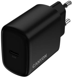 Зарядные устройства Canyon OnCharge 200 20W 1xPD EU Black CNE-CHA200-11