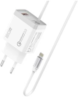 Зарядные устройства Promate 20W PD Lightning + USB QC3.0 icharge-pdqc3.white