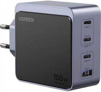 Зарядные устройства Ugreen 4xUSB 100W (3xUSB-C+USB-A) Gan Nexode Fast Charger 35043