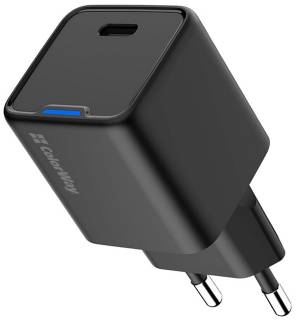 Зарядка ColorWay GaN Mini 25W PD Port PPS USB-C black CW-CHS052PD-BK