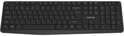 Клавиатура Canyon KB-W01 Water resistant Wireless UA Black CNE-CKEYW01