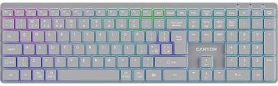 Клавиатура Canyon HKB-W11 Slim Dual Mode Wireless/Bluetooth RGB UA G CNS-HBTK11G