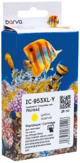 Картридж BARVA HP 953XL (F6U14AE/F6U18AE) 1600 c, Yellow IC-953XL-Y