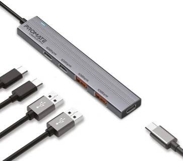Разветвитель Promate USB Hub 4 ports litehub-pro