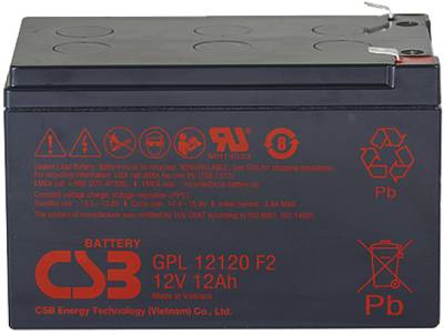 Аккумуляторная батарея CSB 12В 12 Ач GPL12120 F2