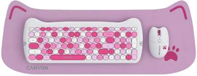 Набор Canyon HSET-W6 Kitty Edition Wireless UA Pink CNS-HSETW6PK