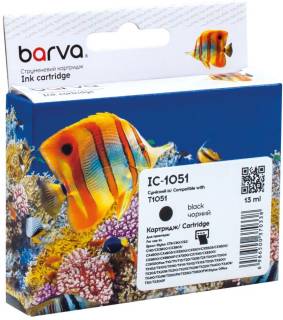 Картридж BARVA Epson T0731/T1051 (C13T10514A10) 490ст, black IC-1051
