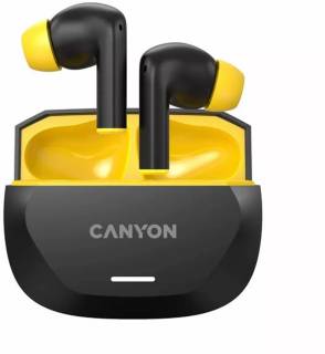 Часы Canyon Hexagon 7 TWS ANC+ENC Wireless Charge Black/Yellow CNS-TWS7BY