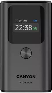 Павербанк Canyon 10000mAh OnPower 130 TFT PD/30W Dark Grey CNS-CPB130DG