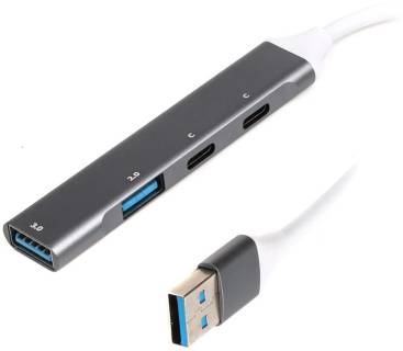 Разветвитель Maxxter USB 3.0 to 1xUSB 3.0 + 1xUSB 2.0 + 2xUSB-C HU3A-4P-03