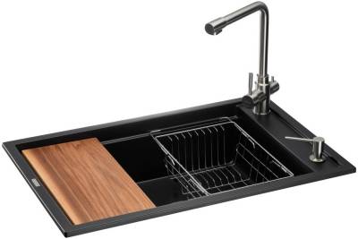 Мойки GRANADO Optimal Estella black (+ змішувач Badalona LUX ino ksg0201