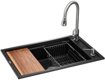 Мойки GRANADO Basic Artes black shine (+ змішувач Campo LUX inox ksg1101