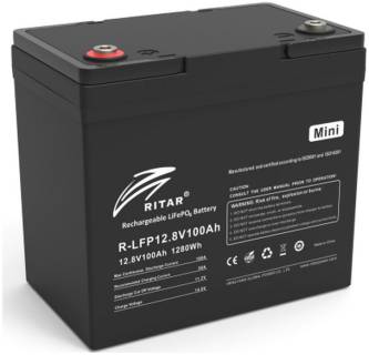 Аккумуляторная батарея Ritar R-LFP 12.8V 100Ah mini R-LFP12.8V100AH-mini