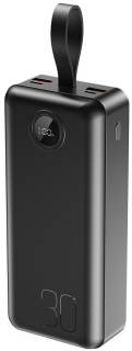 Павербанк XO 30000mAh, PD/20W, QC/22.5W, with light, black PR240_Black