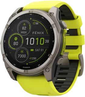 SmartWatch Garmin fenix 8 51mm,Saph Solar, BareTi/Graphite,AmpYe/Grp 010-02907-21