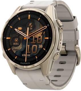 SmartWatch Garmin fenix 8 43mm, AMOLED, Saph, SftGldSS/FogGryLeather 010-02903-40