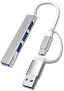 Разветвитель Dynamode USB Type-C/Type-A to 1хUSB3.0, 3xUSB 2.0 metal DM-UH-311AC