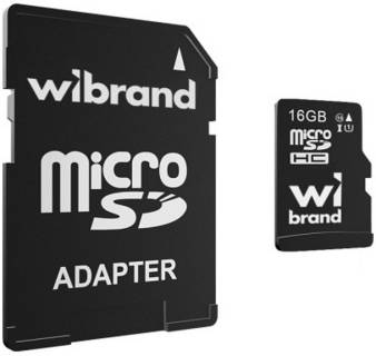Флеш-карта Wibrand 16GB microSD class 10 UHS-I WICDHU1/16GB-A