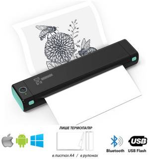 Принтер Ukrmark M08-BK А4, Bluetooth, USB, чорний 900781