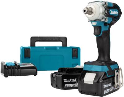 Шуруповерты MAKITA LXT, 18V, 2x5Ah, DC18RC, Makpac, 300 Нм, 1/2