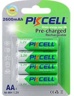 Аккумулятор PKCELL AA R6 NiMH 2600mAh * 4 PC/AA2600-4BA