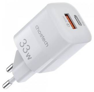 Зарядные устройства Choetech GaN USB-A/USB-C 33W QC3.0/PD/PPS PD5006-EU-WH