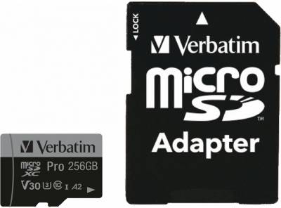 Флеш-карта Verbatim 256GB microSDXC class 10 UHS-III PRO 47045