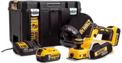 Электрорубанки DeWALT 18 В XR Li-lon, ширина 82 мм, 2*5Ah, кейс DCP580P2