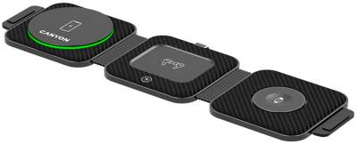Зарядное устройство Canyon WS-305 Foldable 3in1 Wireless charger CNS-WCS305B