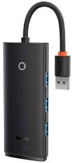 Разветвитель Baseus USB 3.0 to 4xUSB 3.0 0.25m black WKQX030001