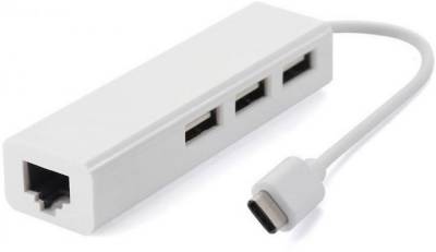 Коммутатор VALUE Type-C Hub 3-port USB2.0 + RJ45 Fast Ethernet Whit S0742